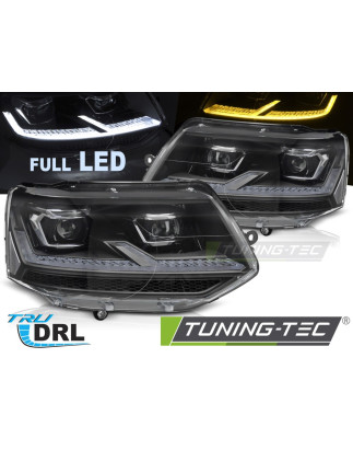 Fari Anteriori Luci Diurne DRL LED Cromato per Volkswagen T5.1 2010-2015 (Cod. TT-LPVX25)