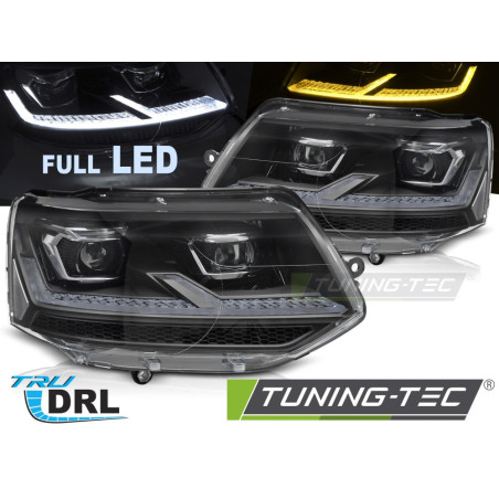 Fari Anteriori Luci Diurne DRL LED Cromato per Volkswagen T5.1 2010-2015 (Cod. TT-LPVX25)