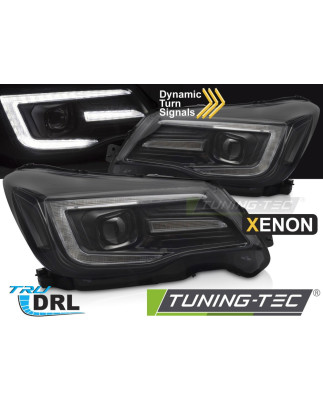 Fari Anteriori Luci Diurne DRL Nero per Subaru Forester Iv 2013-2018 (Cod. TT-LPSU20)