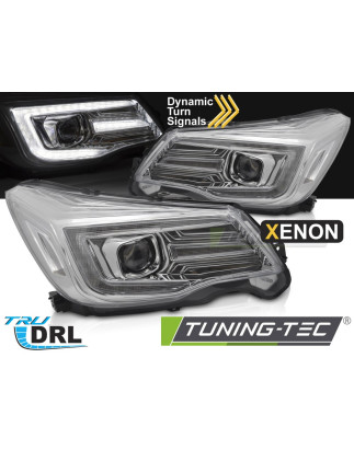 Fari Anteriori Luci Diurne DRL Cromato per Subaru Forester Iv 2013-2018 (Cod. TT-LPSU19)