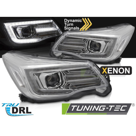 Fari Anteriori Luci Diurne DRL Cromato per Subaru Forester Iv 2013-2018 (Cod. TT-LPSU19)