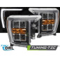 Fari Anteriori Luci Diurne DRL Nero per Ford F150 Mk14 2020-2023 (Cod. TT-LPFOA4)