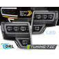 Fari Anteriori con Luci Diurne Luci Diurne DRL LED Nero per Ford F150 Mk12 Full Seq 2008-2014 (Cod. 