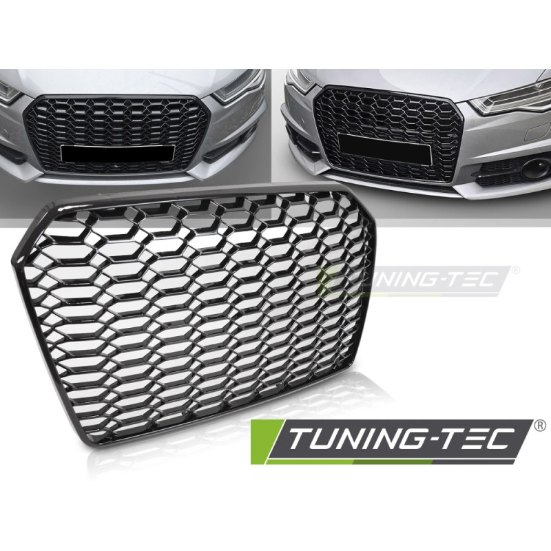Griglia Frontale Nero Lucido Nero per Audi A6 C7 2014-2018 (Cod. TT-GRAU89)