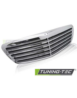 Griglia Frontale Carbon Look Cromato per Mercedes-Benz S-class W221 2005-2009 (Cod. TT-GRME62)