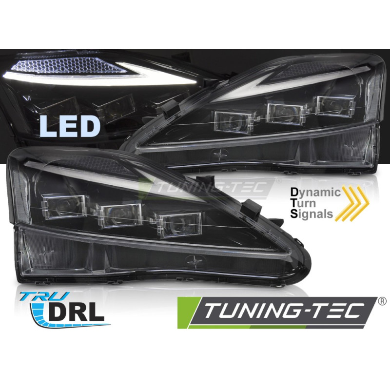 Fari Anteriori LED Nero per Lexus Is 2006-2013 (Cod. TT-LPLE12)