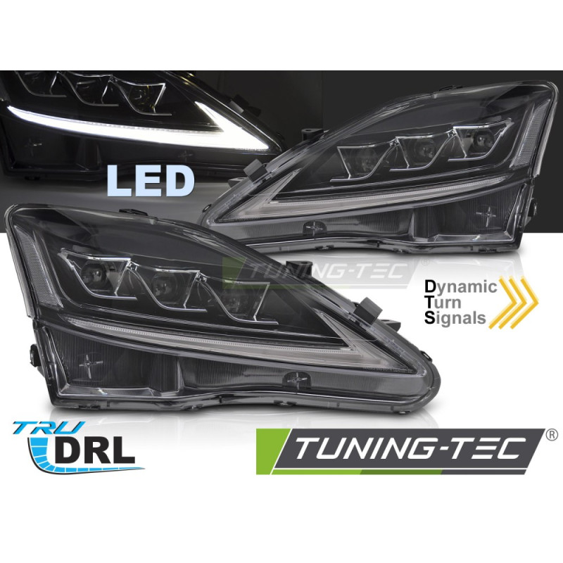 Fari Anteriori LED Nero per Lexus Is 2006-2013 (Cod. TT-LPLE11)
