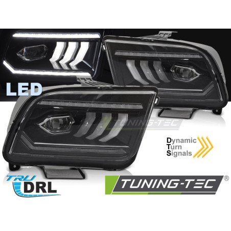 Fari Anteriori LED Nero per Ford Mustang 2004-2009 (Cod. TT-LPFO99)