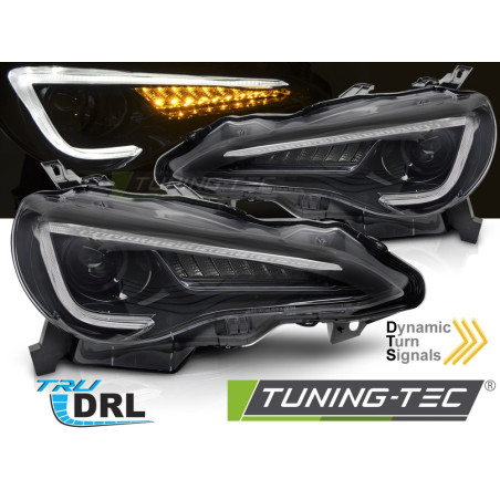 Fari Anteriori Luci Diurne DRL LED Nero per Toyota Gt86 2012-2021 (Cod. TT-LPTO42)