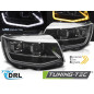 Fari Anteriori Luci Diurne DRL LED Nero per Volkswagen Transporter T6 2015-2019 (Cod. TT-LPVWX7)