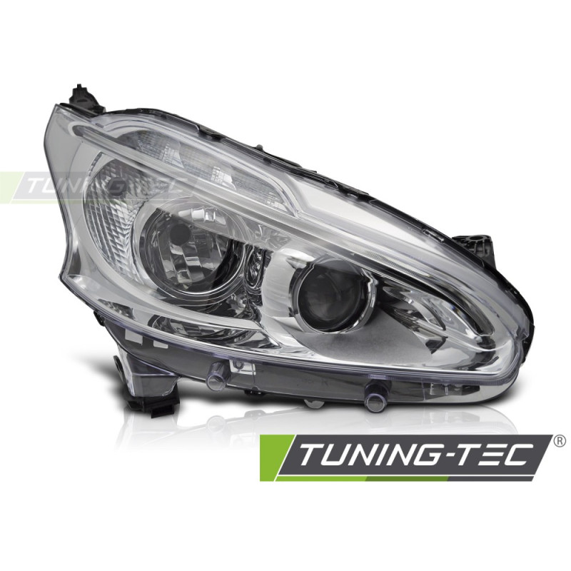 Fari Anteriori LED Cromato per Peugeot 208 2012-2015 (Cod. TT-FPE01R)