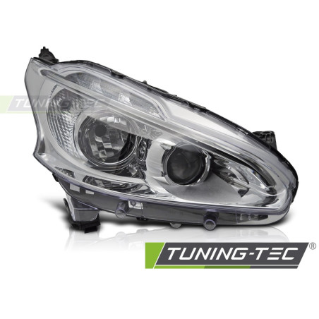 Fari Anteriori LED Cromato per Peugeot 208 2012-2015 (Cod. TT-FPE01R)