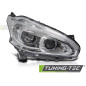 Fari Anteriori LED Cromato per Peugeot 208 2012-2015 (Cod. TT-FPE01R)