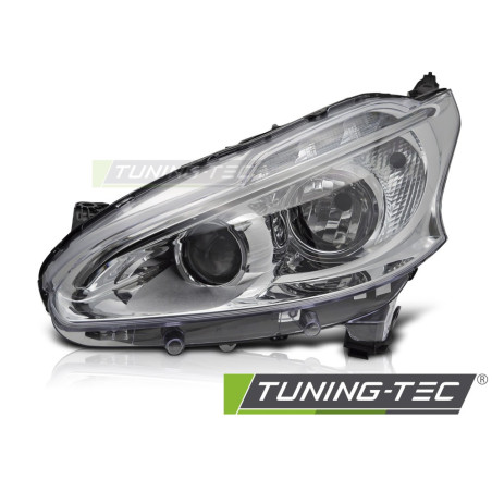 Fari Anteriori LED Cromato per Peugeot 208 2012-2015 (Cod. TT-FPE01L)