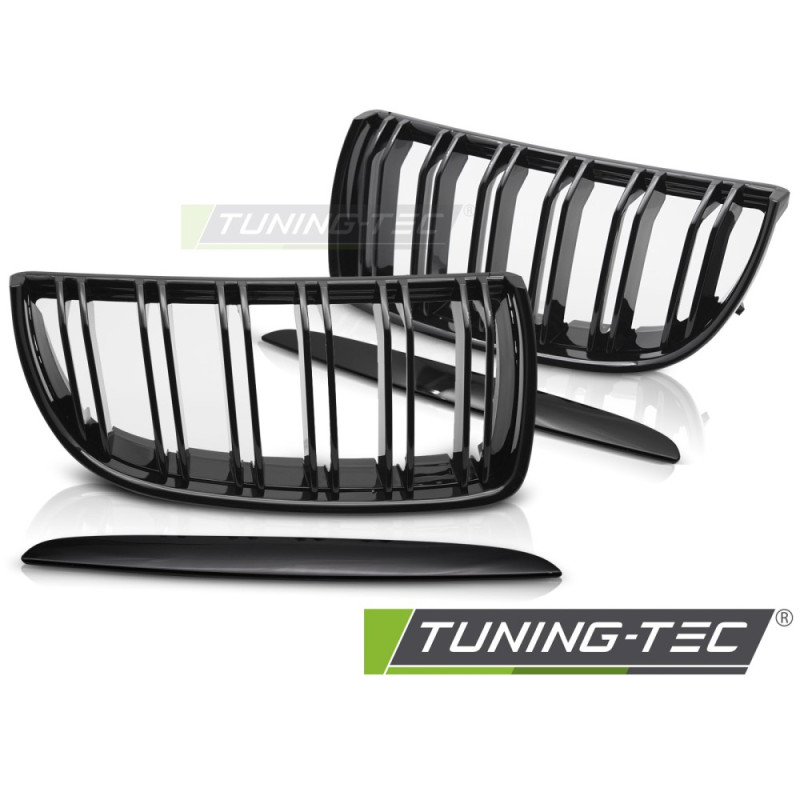 Griglia Frontale Nero Lucido Nero per BMW Serie 3 E90 E91 2005-2008 (Cod. TT-GRBMF7)