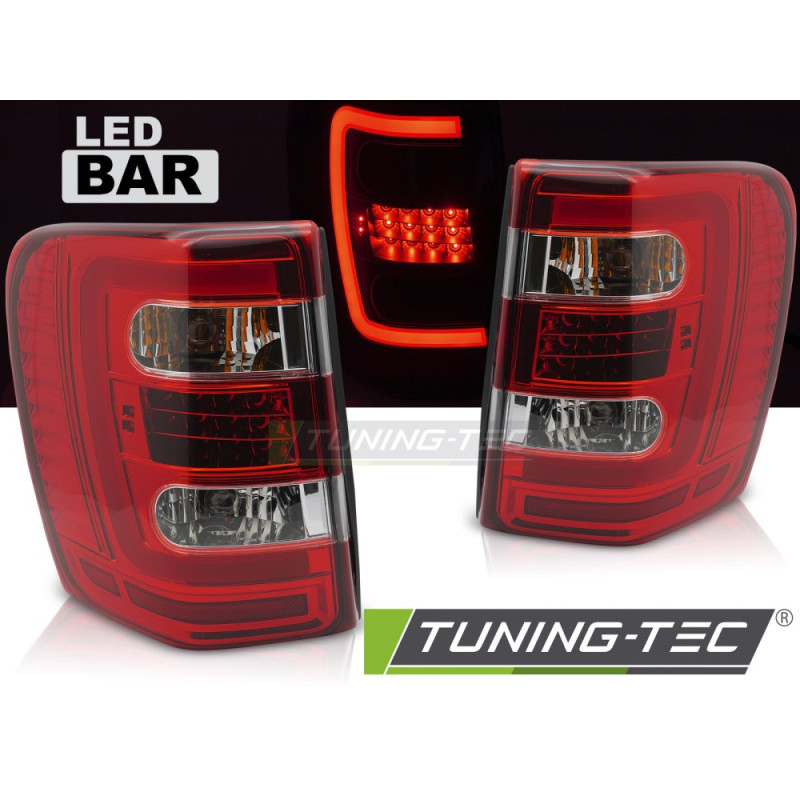 Fanali Posteriori LED Rosso/bianco per Chrysler Jeep Grand Cherokee 1999-05/2005 (Cod. TT-LDCH40)