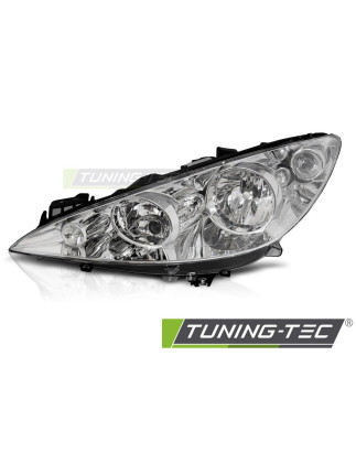 Fari Anteriori LED Cromato per Peugeot 308 2007-2010 (Cod. TT-FPE02L)