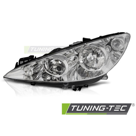 Fari Anteriori LED Cromato per Peugeot 308 2007-2010 (Cod. TT-FPE02L)