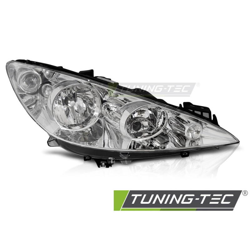 Fari Anteriori LED Cromato per Peugeot 308 2007-2010 (Cod. TT-FPE02R)
