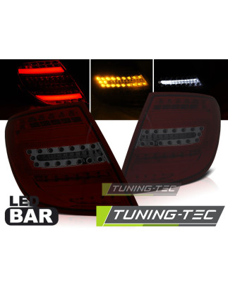Fanali Posteriori LED Rosso Fumé per Mercedes-Benz Classe C W204 2007-2010 (Cod. TT-LDME84)