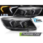 Fari Anteriori LED Nero per BMW E90/E91 2005-2008 (Cod. TT-LPBMR0)