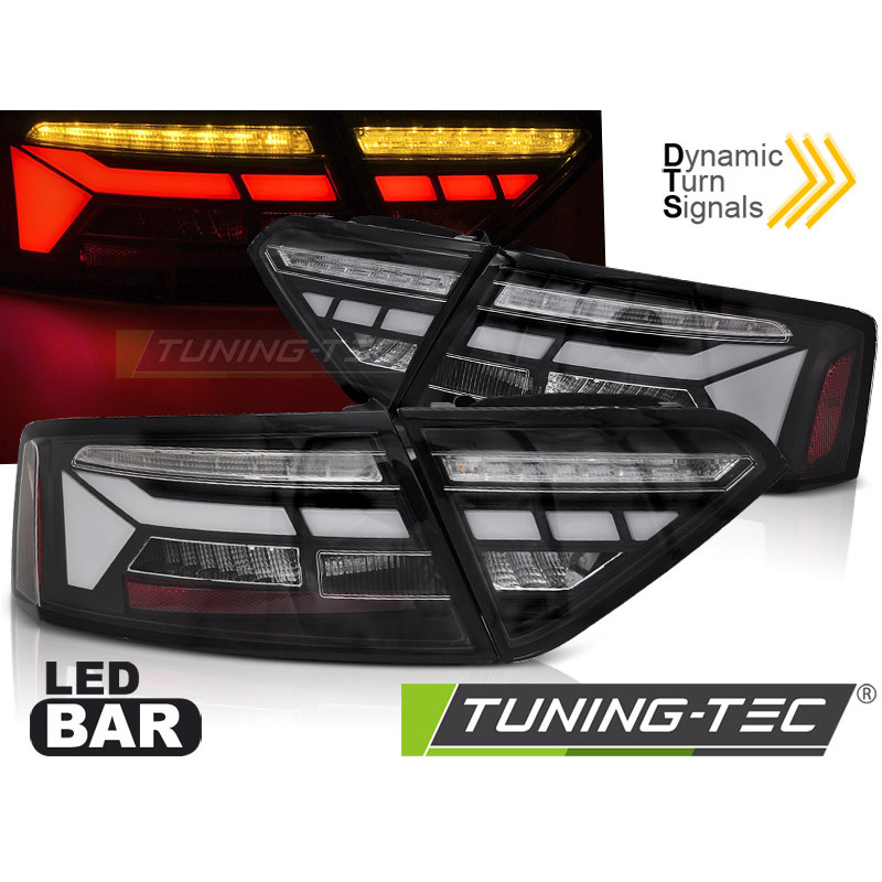 Fanali Posteriori LED Nero per Audi A5 OEM Bulb 2011-2016 (Cod. TT-LDAUJ6)