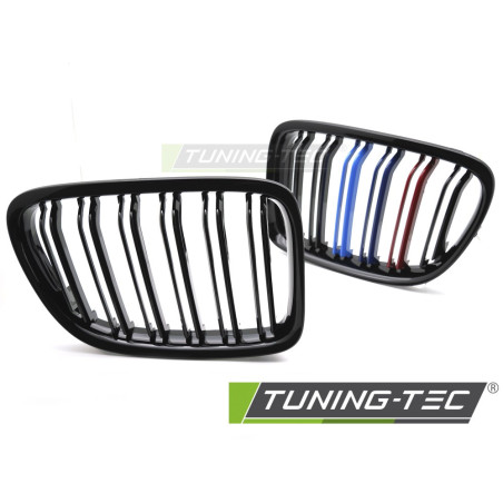 Griglia Frontale Nero Lucido Doppia Barra Nero per BMW X1 E84 2009-2014 (Cod. TT-GRBMU2)