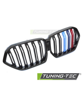 Griglia Frontale Nero Lucido Doppia Barra Nero per BMW X6 G06 2019-2023 (Cod. TT-GRBMY9)