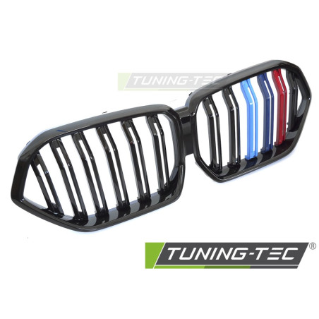 Griglia Frontale Nero Lucido Doppia Barra Nero per BMW X6 G06 2019-2023 (Cod. TT-GRBMY9)
