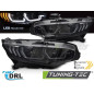 Fari Anteriori Luci Diurne DRL LED Nero per Honda Civic X 2016-2021 (Cod. TT-LPHO39)