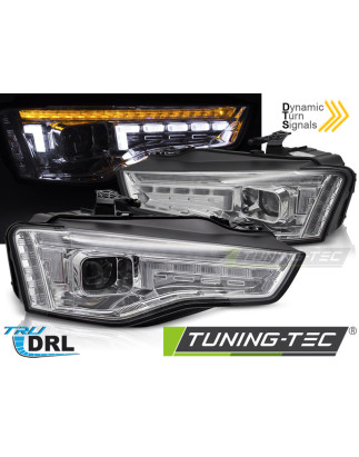 Fari Anteriori LED Cromato per Audi A5 2011-2016 (Cod. TT-LPAUG7)