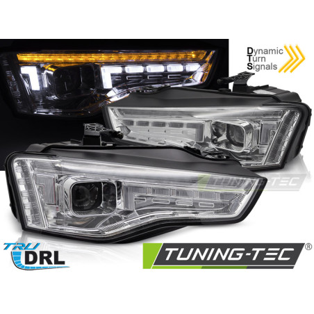 Fari Anteriori LED Cromato per Audi A5 2011-2016 (Cod. TT-LPAUG7)