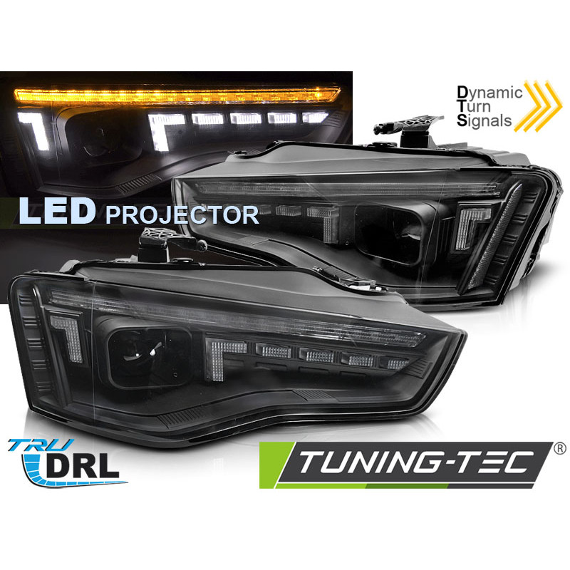 Fari Anteriori LED Nero per Audi A5 2011-2016 (Cod. TT-LPAUH0)
