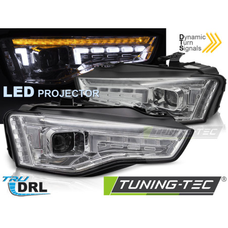 Fari Anteriori LED Cromato per Audi A5 2011-2016 (Cod. TT-LPAUG9)