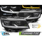 Fari Anteriori Luci Diurne DRL LED Nero per Volkswagen Transporter T6.1 2020-2024 (Cod. TT-LPVWX9)