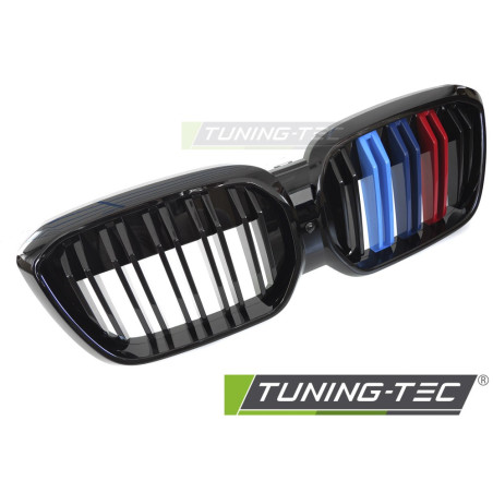 Griglia Frontale Nero Lucido Doppia Barra Nero per BMW Ix3 G08 Lci 2021-2025 (Cod. TT-GRBMX2)