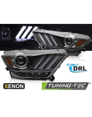 Fari Anteriori LED Nero per Ford Mustang 2014-2017 (Cod. TT-LPFOC8)