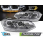 Fari Anteriori con Luci Diurne Luci Diurne DRL LED Cromato per Volkswagen Polo Vi 2G Seq 2017-2021 (