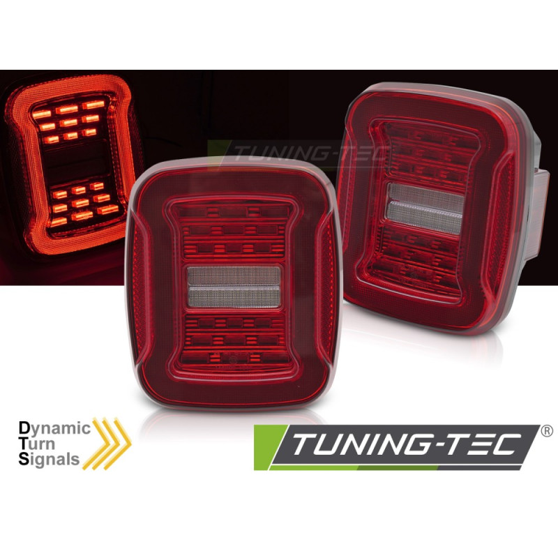 Fanali Posteriori LED Rosso/bianco per Jeep Wrangler Yj /tj 96-06 1991-1996 (Cod. TT-LDCH44)