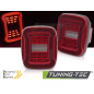 Fanali Posteriori LED Rosso/bianco per Jeep Wrangler Yj /tj 96-06 1991-1996 (Cod. TT-LDCH44)