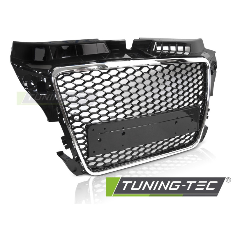 Griglia Frontale Cromato Nero per Audi A3 8P 2008-2012 (Cod. TT-GRAU94)