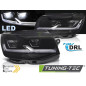 Fari Anteriori Luci Diurne DRL LED Nero per Volkswagen Transporter T6 2015-2019 (Cod. TT-LPVWX8)