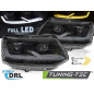 Fari Anteriori Luci Diurne DRL LED Nero per Volkswagen T5.1 2010-2015 (Cod. TT-LPVX32)