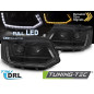 Fari Anteriori Luci Diurne DRL LED Nero per Volkswagen T5 2010-2015 (Cod. TT-LPVWY8)