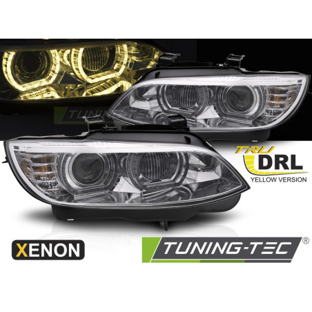 Fari Anteriori Luci Diurne DRL LED Cromato per BMW E92/E93 2006-2010 (Cod. TT-LPBMS3)