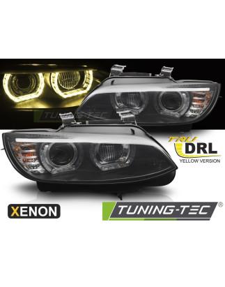 Fari Anteriori Luci Diurne DRL LED Nero per BMW E92/E93 2006-2010 (Cod. TT-LPBMS4)