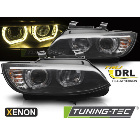 Fari Anteriori Luci Diurne DRL LED Nero per BMW E92/E93 2006-2010 (Cod. TT-LPBMS4)