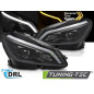 Fari Anteriori Luci Diurne DRL LED Nero per Mercedes-Benz W204 2011-2014 (Cod. TT-LPMEF3)