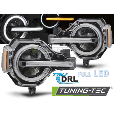 Fari Anteriori Luci Diurne DRL LED Nero per Ford Bronco 2021-2024 (Cod. TT-LPFOD3)