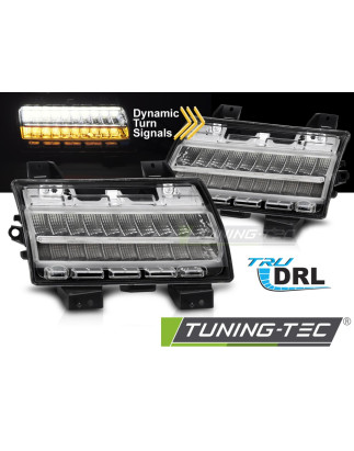Fari Anteriori con Luci Diurne Luci Diurne DRL Cromato per Jeep Wrangler Jl 2018-2023 (Cod. TT-LPCH4